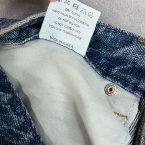 The Frankie Shop Skirt Womens Small Blue Jean Denim Button Fly Pencil Maxi Texas - Picture 15 of 16